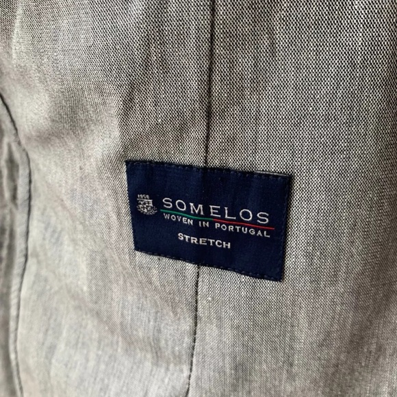 MENS J CREW LUDLOW - SOMELOS COTTON GRAY SUIT - 38R - Picture 7 of 10